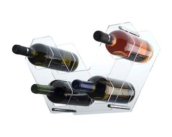 Agplex - Porte-bouteilles en plexiglas - Porte-bouteilles design pour la cuisine, l'entrée, le bar