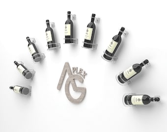 Agplex - Clear Wall Wine Bottle Display - Single wall clear wine bottle rack for home, bar, wine shop, wine cellar