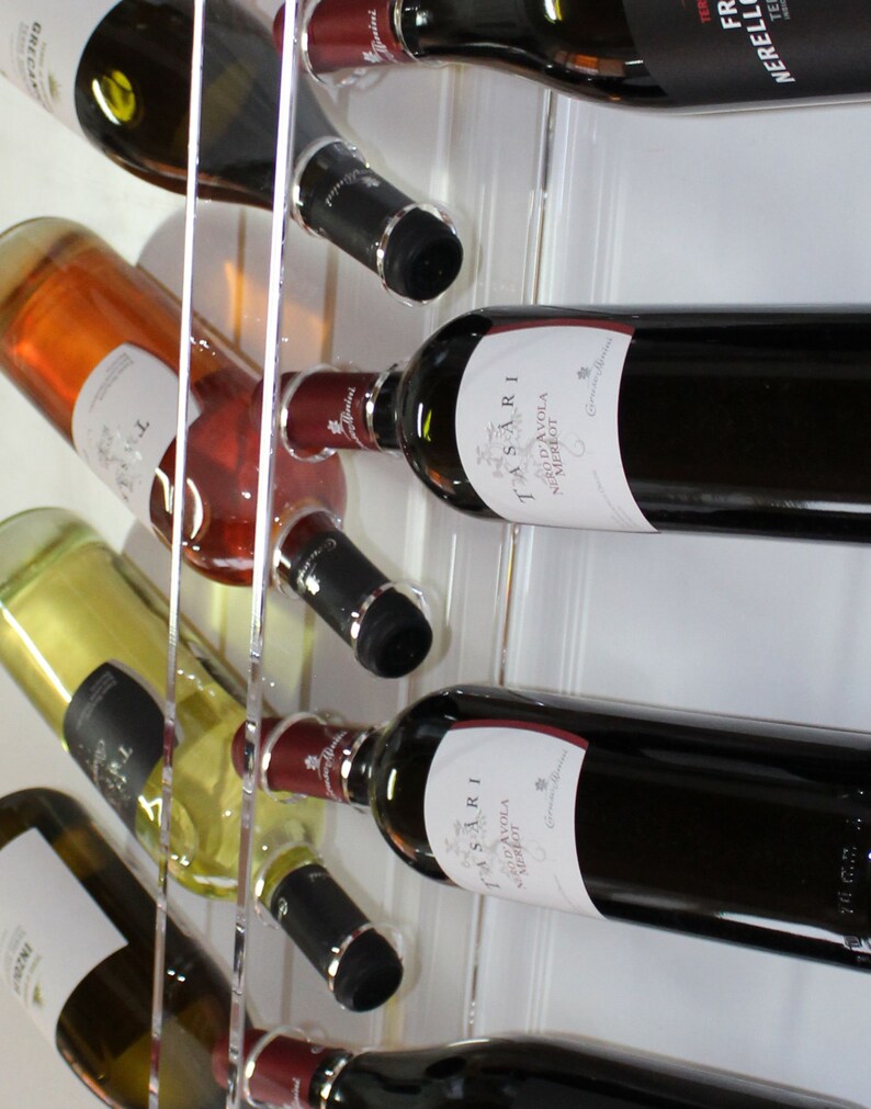 Agplex Plexiglas Wine Rack Wall Mounted. 8 Bottle Storage Etsy