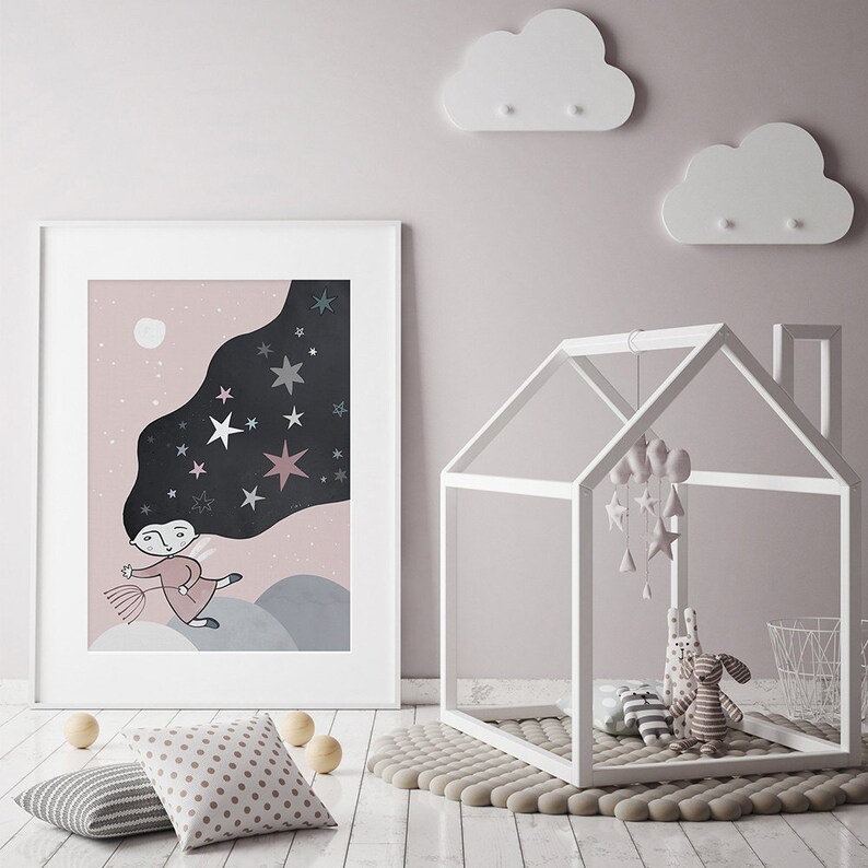 Playroom wall art girls nursery decor children wall art Etsy