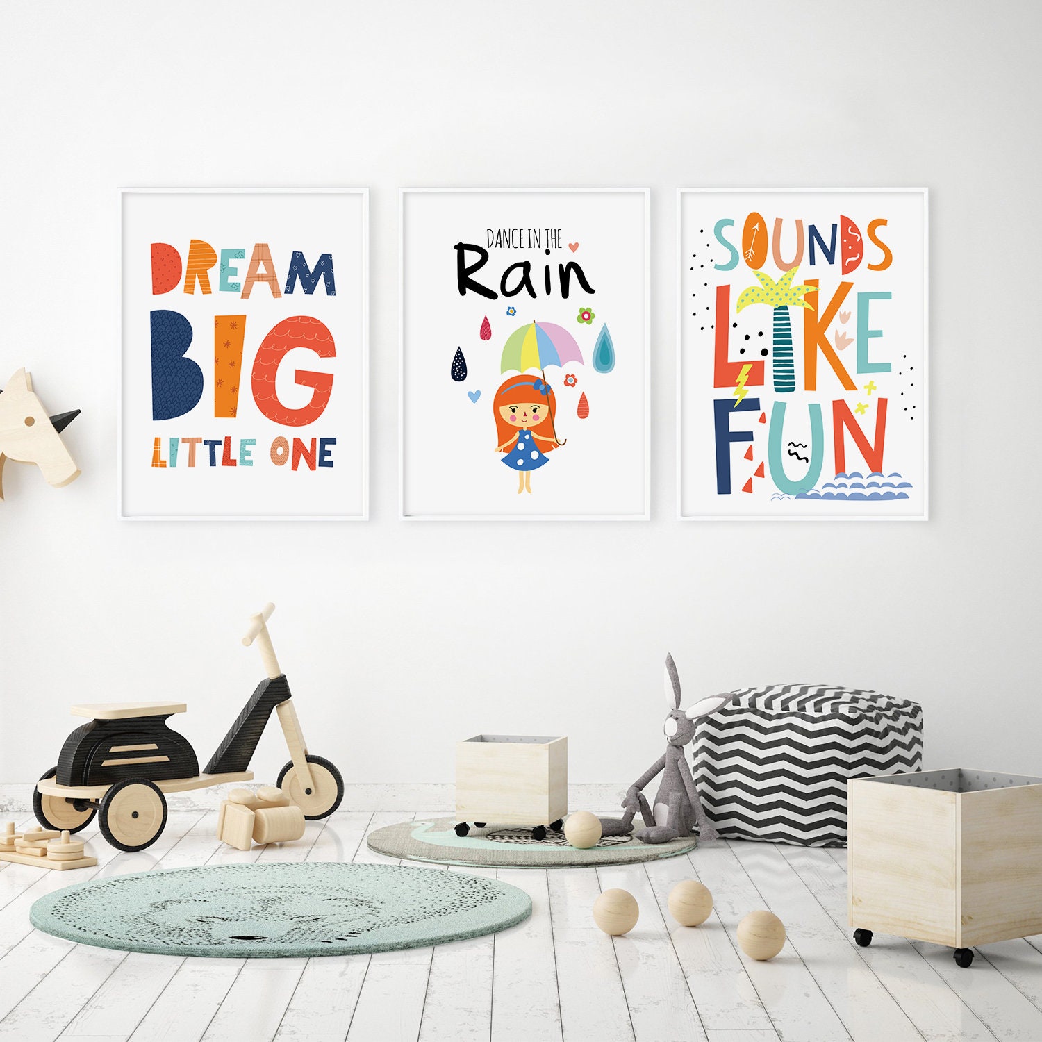 Kids bedroom decor wall art prints kids wall art set of 3 | Etsy