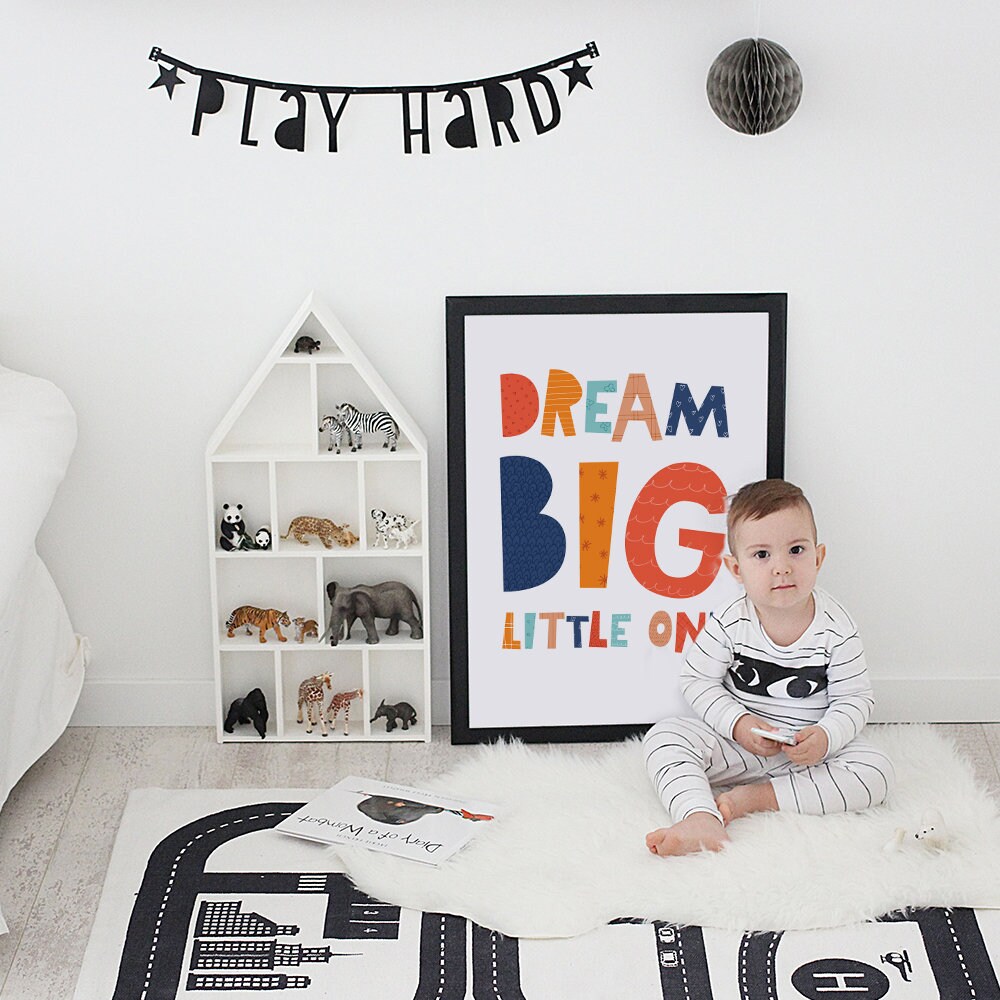 Boys nursery print Childrens wall art kids playroom decor | Etsy