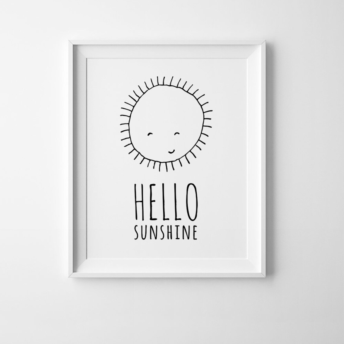 Monochrome Nursery Printable Wall Art Poster Black and White Etsy