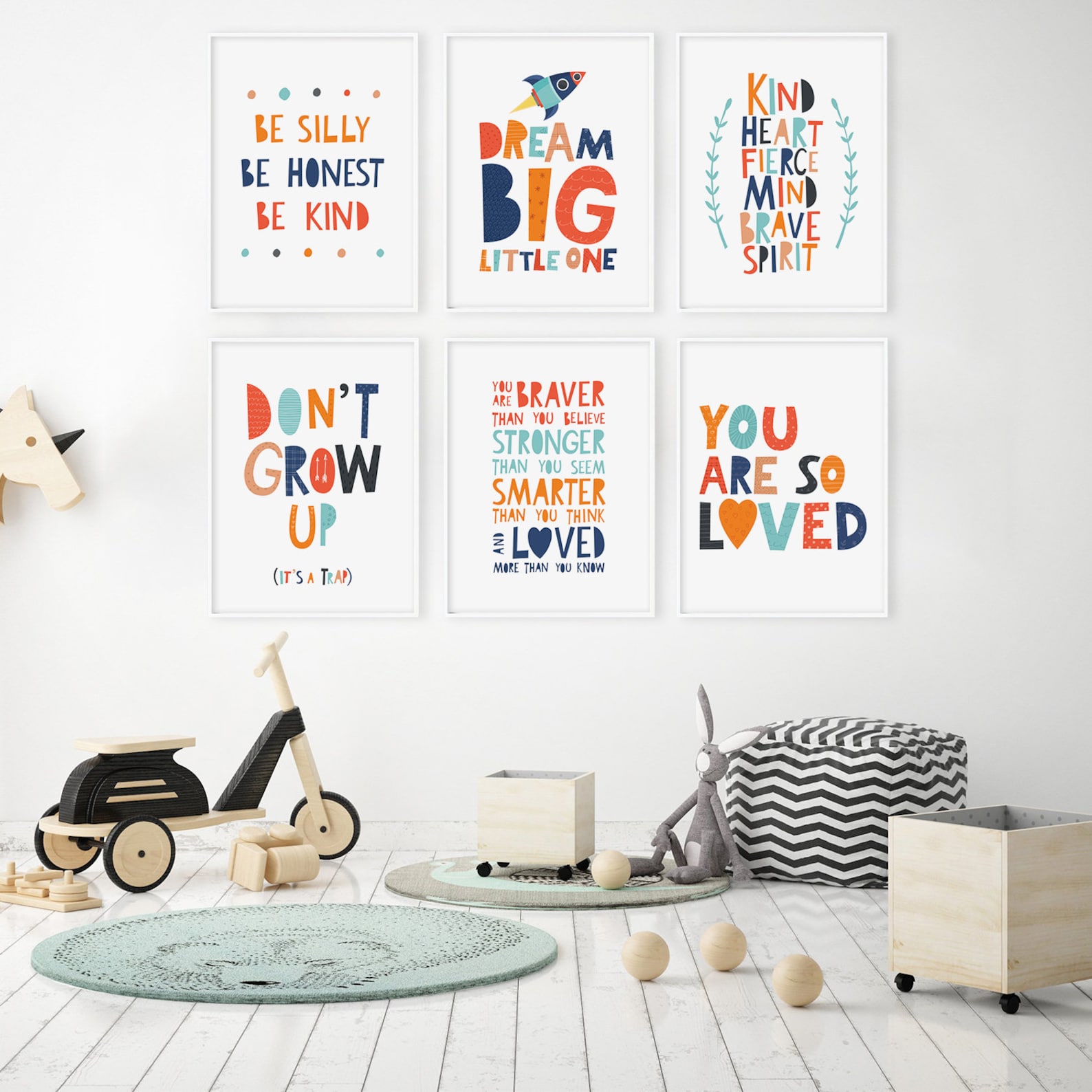 Playroom wall art kids wall decor playroom prints nursery Etsy
