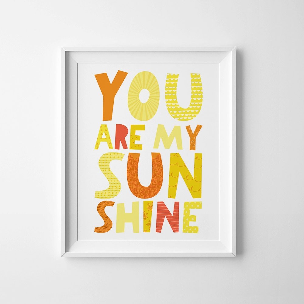 Printable Wall Art Children Wall Art Nursery Decor You Are Etsy