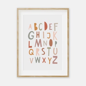 Educational Posters, Nursery Printable, Kids Wall Art, Alphabet Print ...