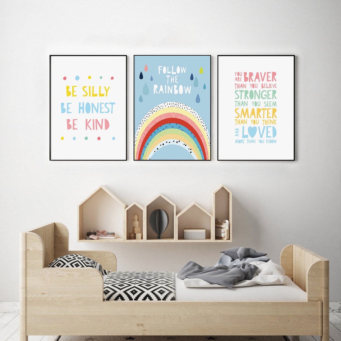 Kids Room Decor Nursery Quote Prints Set of 3 Girls Room | Etsy