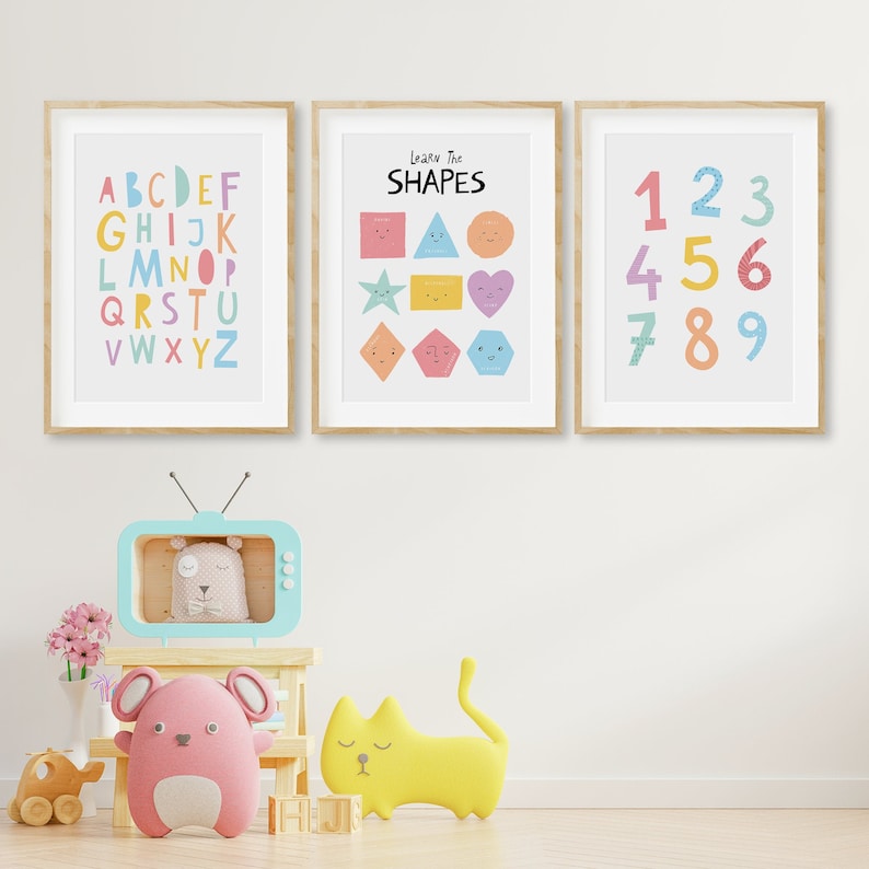 Educational Wall Art Nursery Decor Kids Wall Art Nursery - Etsy