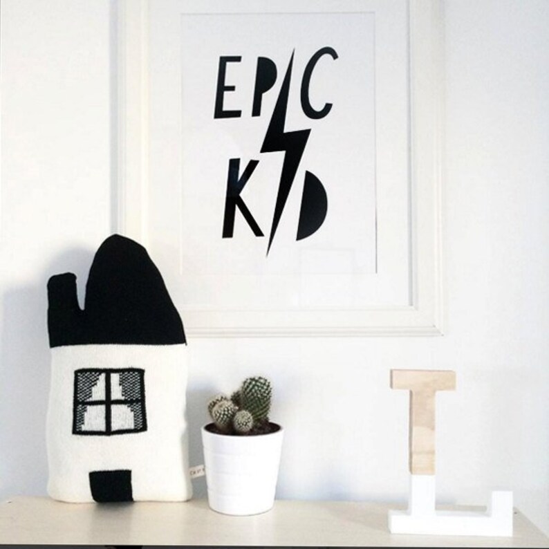 Affiche Scandinave, Epic Kid, nursery art, Scandinavian print, kids room decor, nursery wall art, nursery print, Mini Learners, wall prints image 3