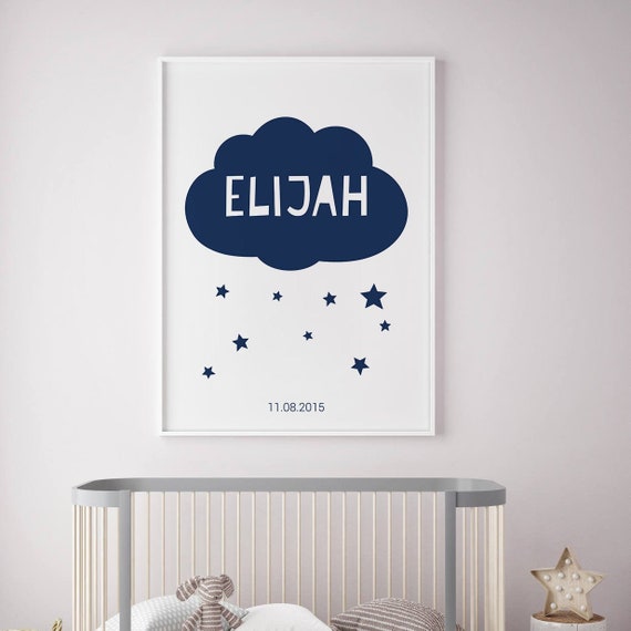 etsy baby name wall art