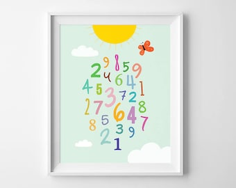 Nursery Alphabet, ABC wall art, Nursery Decor, Baby birthday gift, printable ABC poster, kids room wall art, alphabet art, instant download