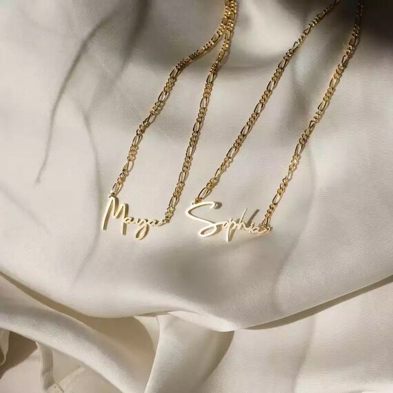 Non tarnish name on sale necklace