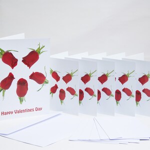 Tarjeta de San Valentín y 5 notas a juego – Tarjetas de lujo – Regalo de San Valentín para ella – Todo en blanco por dentro – Vendido exclusivamente por AM Fine Art GB