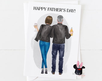 personalised father's day card, father and daughter, dad and daughter, father and daughter father's day, dad and daughter father's day card