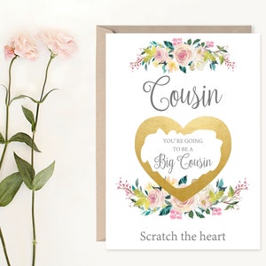 vous allez être un grand cousin, révéler la grossesse, annonce de la grossesse, tante révèlent, zéro et révéler la carte de la grossesse, je suis enceinte