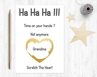 Grandma Pregnancy Reveal Scratch Card, Pregnancy Announcement
