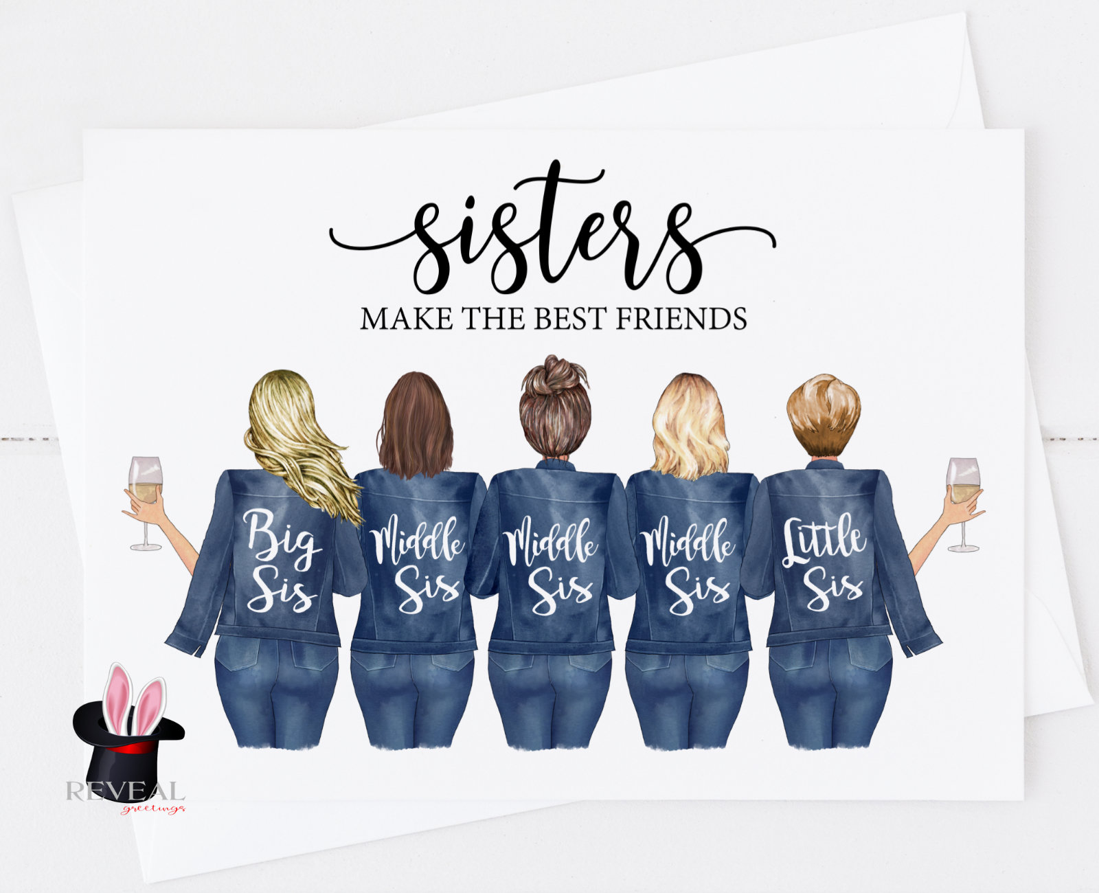 Sisters Make the Best Friends, Sister Birthday Card, Sister Quote, Sister  Best Friend, Miss You Sister, Personalised Sister Card, 5 Sisters - Etsy