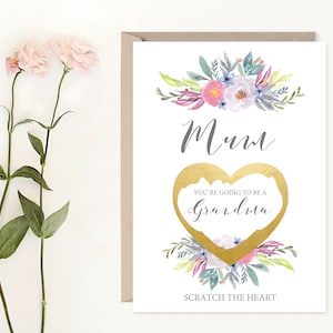 vous allez être une grand-mère, révéler la grossesse, annonce de la grossesse, grand-mère révèlent, zéro et révéler la carte de la grossesse, je suis enceinte