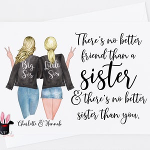no hay mejor amigo que una hermana, tarjeta de cumpleaños hermana, cita de hermana, hermana mejor amiga, extrañar a tu hermana, tarjeta hermana personalizada