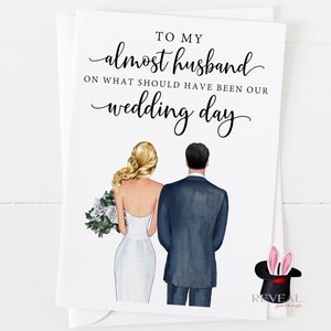 La carte reportée du jour du mariage, personnalisée, aurait dû être notre jour de mariage, à mon mari presque, presque femme, aurait dû être carte de mariage