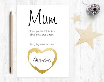 Grandma Pregnancy Reveal Scratch Card: Pregnancy Announcement