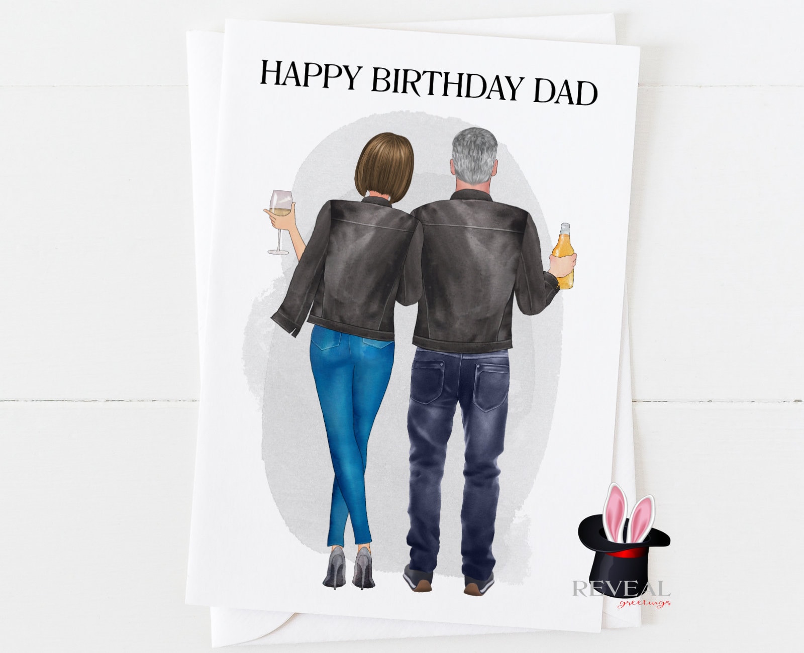 Personalized Dad Birthday Card From Daughter: Beer \u0026 Wine - Etsy, image size:1600x1300