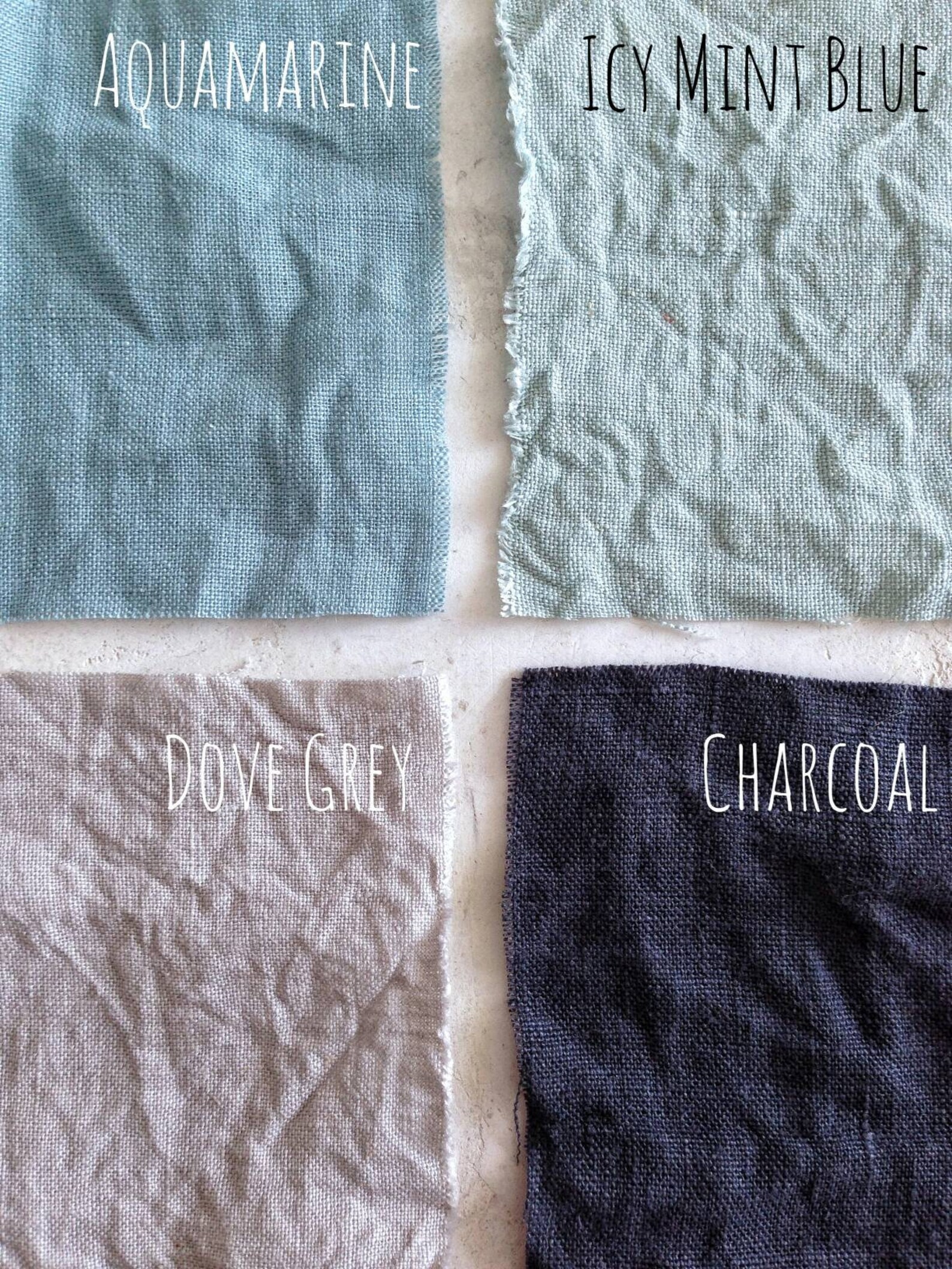 Linen fabric swatches. Washed and softened pure linen samples Etsy