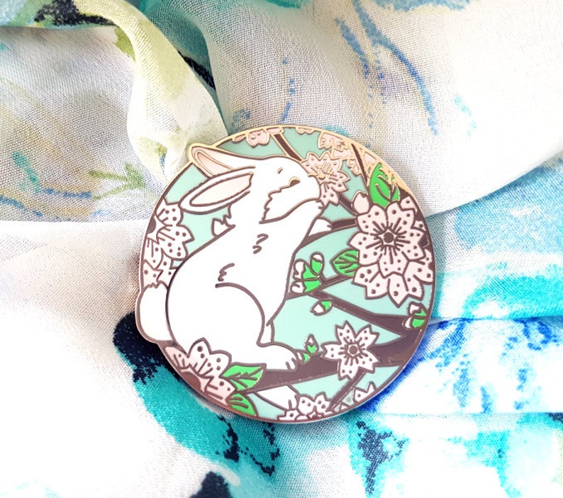 Cute Bunny Enamel Pin Cute Enamel Pin Enamel Pins Seasons Etsy