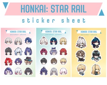 Cute Honkai Star Rail Sticker Sheets