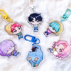 K-Pop Demon Hunters Acrylic Charms - Featuring Saja Boys, Derpy and Sassy!