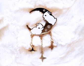 Tsuki Bunny Pin with Rhinestones