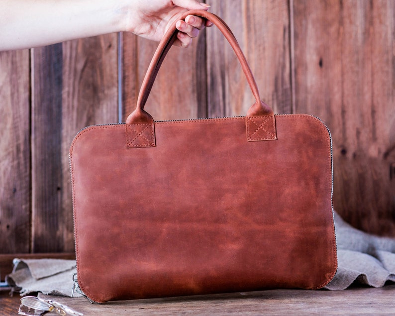 Leather Macbook Air Bag Handmade Leather Macbook Pro 13 Bag Etsy
