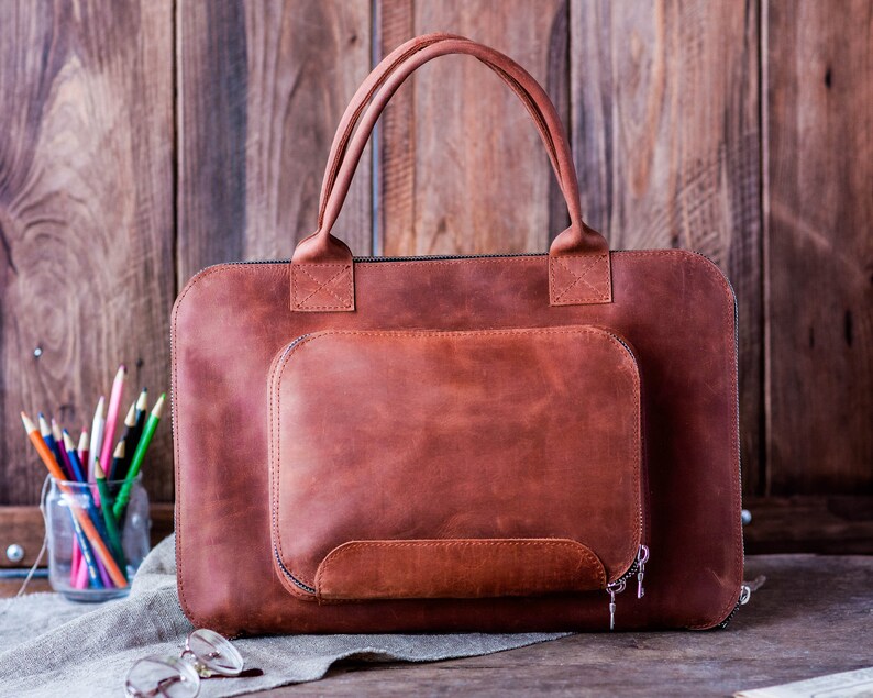 Leather Macbook Air Bag Handmade Leather Macbook Pro 13 Bag Etsy