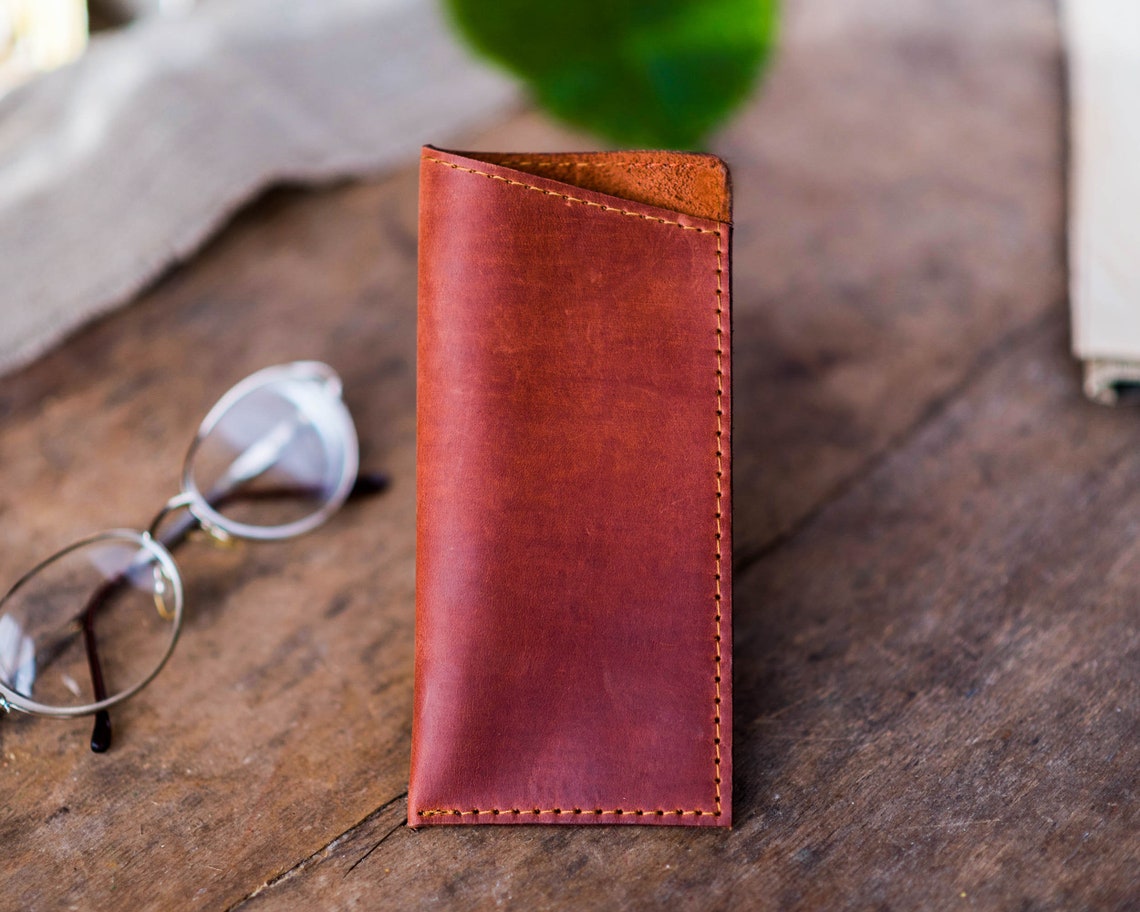 Glasses Case Leather Eyeglass Case Leather Sunglasses Etsy