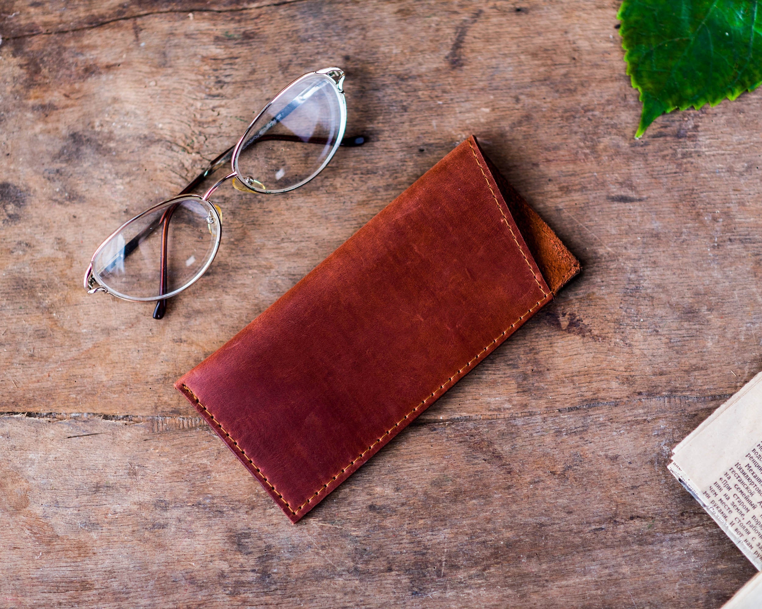 Glasses Case Leather Eyeglass Case Leather Sunglasses Etsy