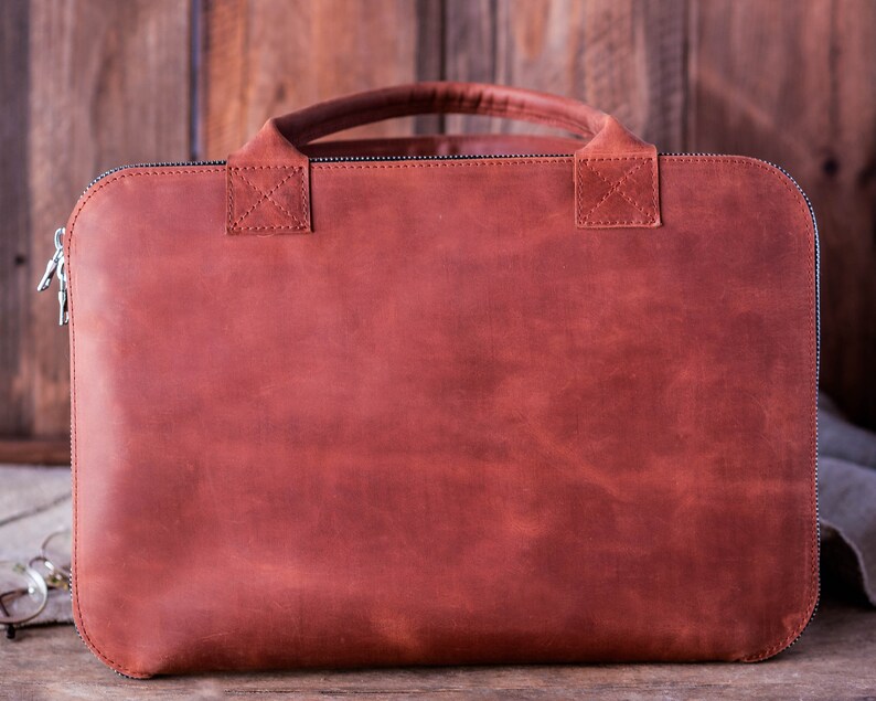 Leather Macbook Air Bag Handmade Leather Macbook Pro 13 Bag Etsy