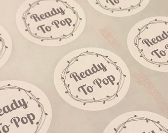 Ready To Pop Stickers - Baby Shower Thank You Labels