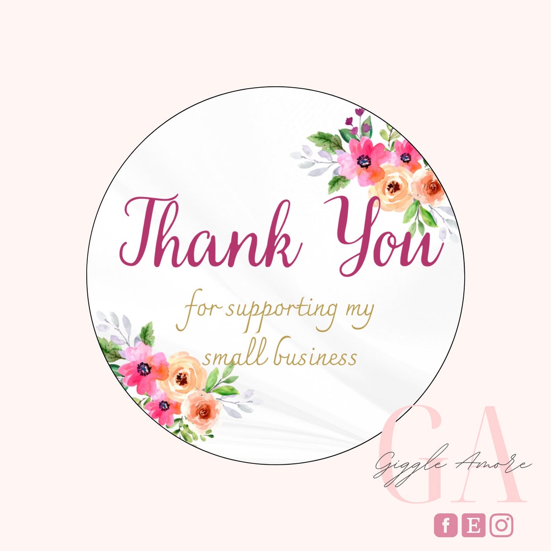Thank You for Supporting My Small Business Stickers Business - Etsy