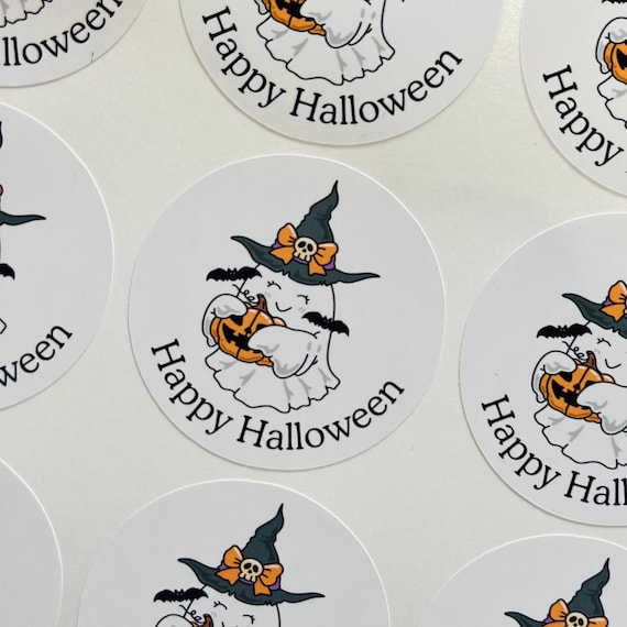Happy Halloween Stickers: Small Business Thank You Labels