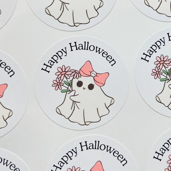 Happy Halloween Stickers: Small Business Thank You Labels