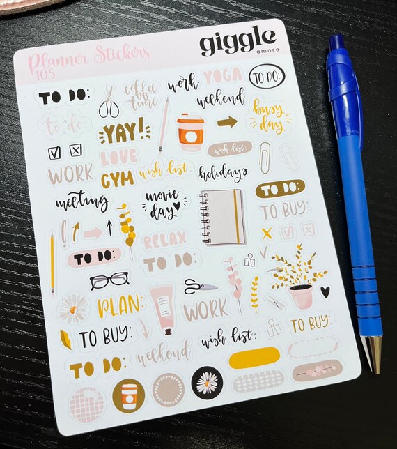 Diary Planner Stickers, Motivational, Dreams And Plans, Calendar, Scrapbook 105