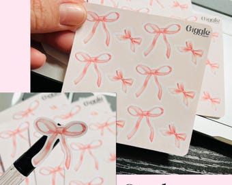 Pink Bows Mini Diary Planner Stickers, Motivational, Dreams And Plans, Calendar, Scrapbook Me Time!