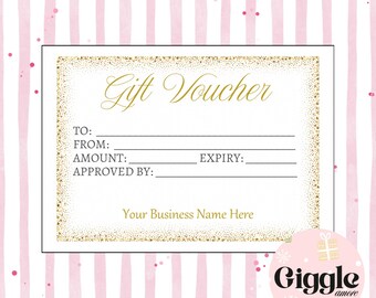 10 personalised business gift vouchers, Small Biz, A6 Card Postcard Size 220gsm