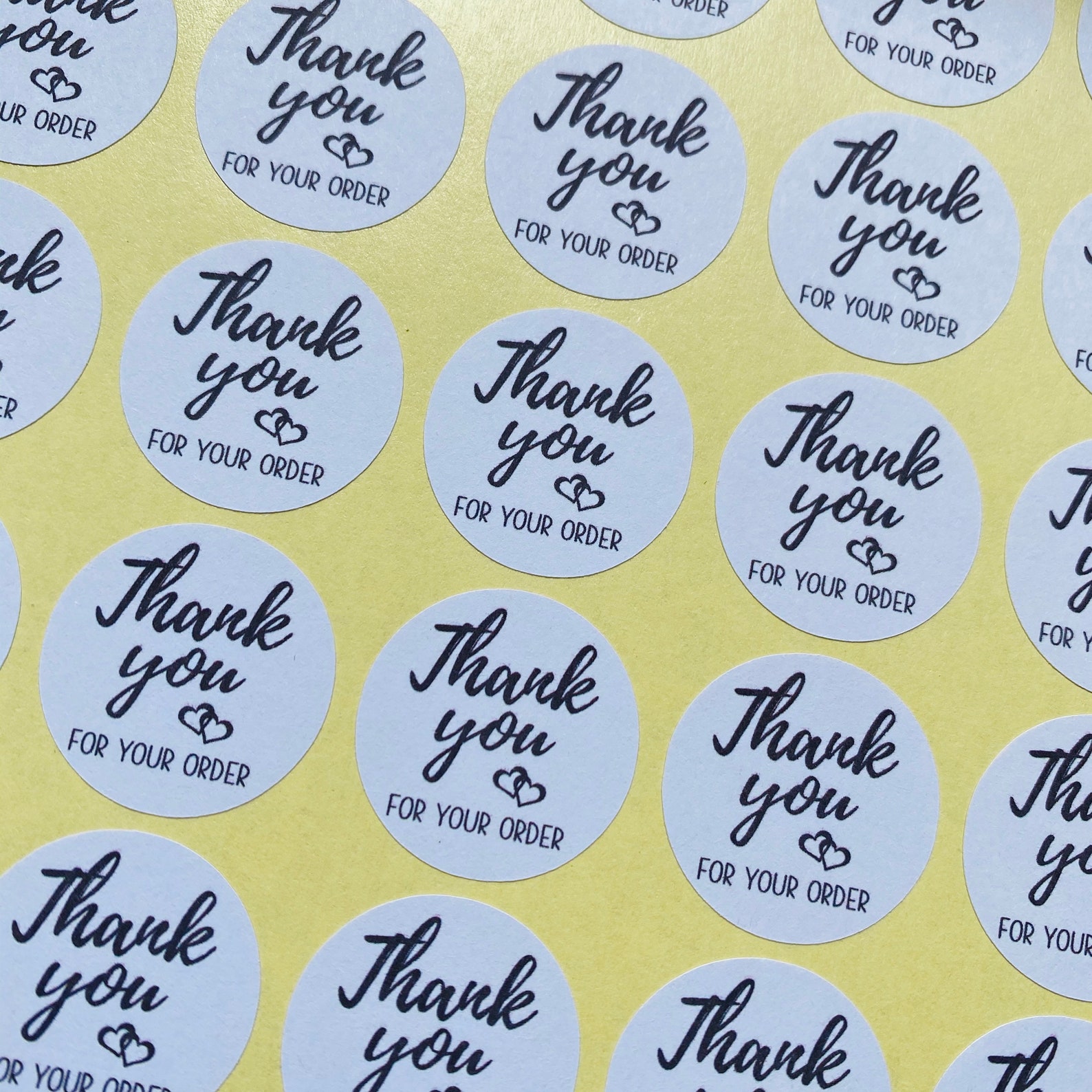 Thank You Stickers Business Stickers Labelsthank U Self Etsy