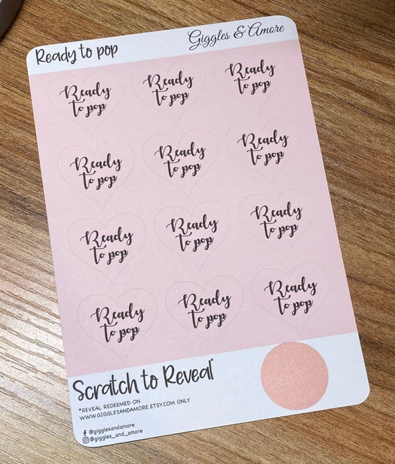 Ready To Pop Party Stickers, Thank you for coming, Labels, Kids, Thank U, Self Adhesive, Printed, Personalized, Baby Shower
