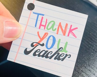 Thank You Teacher Tags, Favours,  Small Tags, leavers gift tag Small Business Tags, Favour Tags, Mother Tags