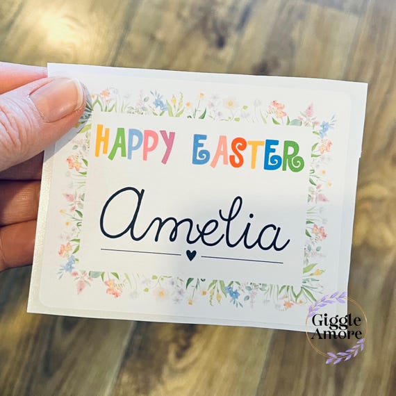 Personalised Easter Activity Pack Stickers Theme Stickers Gold White Box Bag Birthday Party Gift Favour Activity