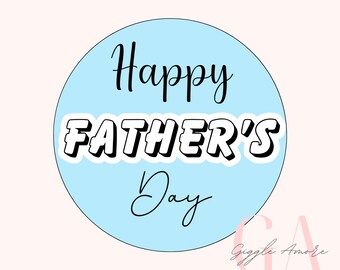 Happy Father’s Day Stickers, Business Stickers, Labels,Thank U, Self Adhesive, Printed, Personalized, Small Buisness Labels