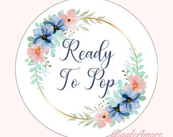 Ready To Pop Stickers: Floral Baby Shower Labels