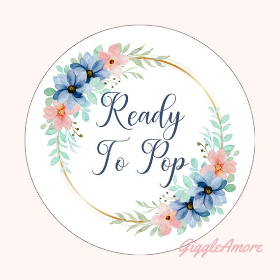 Ready To Pop Stickers: Floral Baby Shower Labels